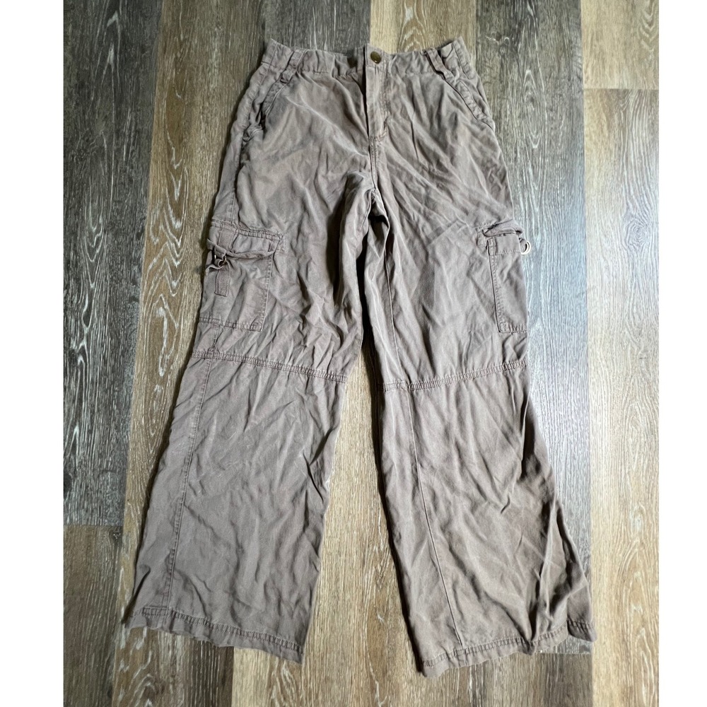 Guess Cargo Pants Womens XS Brown Wide Leg Utility Streetwear Y2K‎